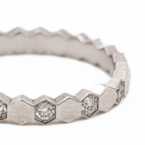 Chaumet Ring Vigselring Bee my Love Vitt guld Diamant 