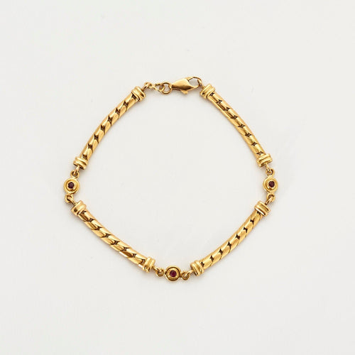 Bracelet Bracelet gourmette rubis 58 Facettes LP589