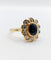 Bague 58 Bague marguerite art deco or 18k saphir et diamants taille brillants 58 Facettes A03969