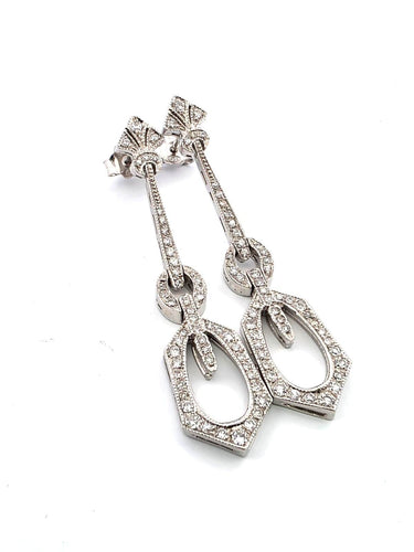 Minđuše 1862 E - Minđuše od Platinum i dijamanata 58 Facettes