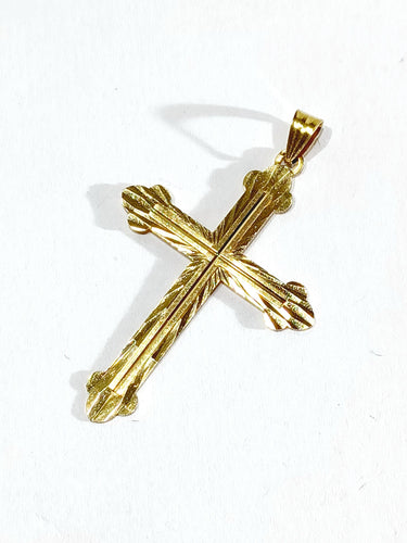 Pendentif Pendentif croix or rose 58 Facettes