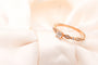Bague Bague solitaire en or rose épaulée de diamants 0,10 ct 58 Facettes 240315