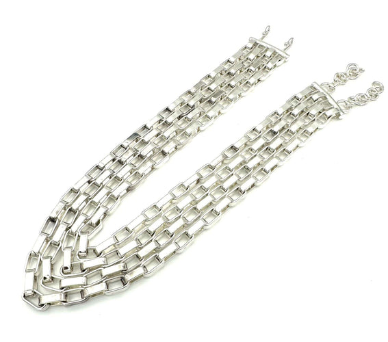 Collier HERMES. Collection « Darius », collier en argent 925/00 58 Facettes