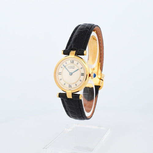 Montre Cartier Must Vendôme - Gold circle dial - SM 58 Facettes