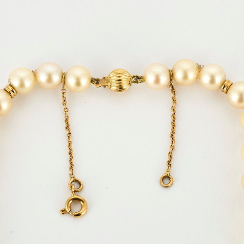 Collier Collier perles or jaune et brillants 58 Facettes 2153717