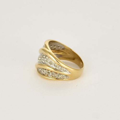 Bague 52.5 Bague en Or jaune & blanc 18k 58 Facettes THI03082