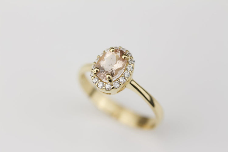 Bague 55 Bague Marguerite Morganite 58 Facettes