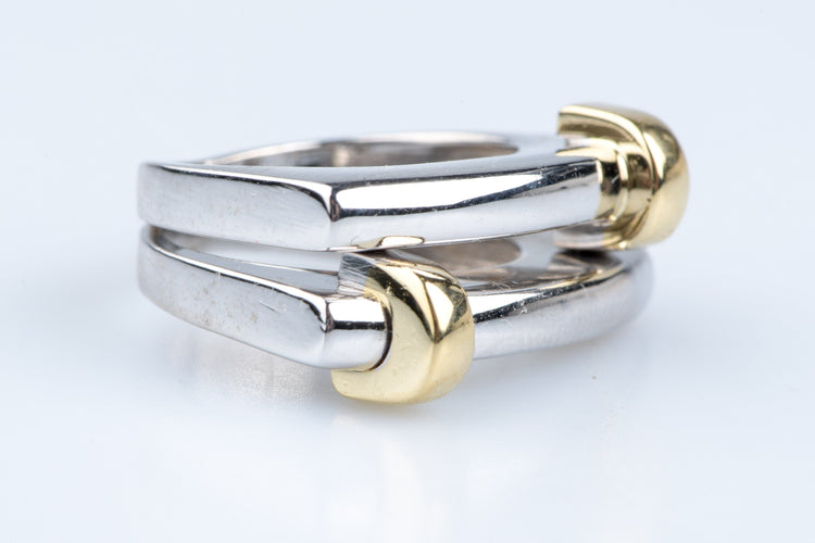 Bague 49 Bague 18 carats Or blanc Or jaune 58 Facettes BGBIJB-107