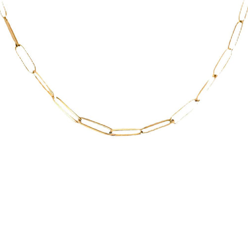 Collier Collier or jaune à maillons rectangulaires 58 Facettes MON08632