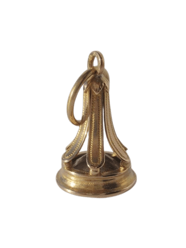 Pendentif Pendentif sceau Citrine chiffrée MR Or rose début XIXe 58 Facettes