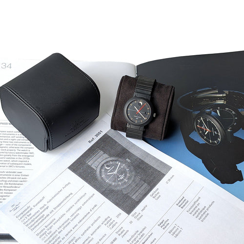 Montre IWC Porsche Design Schaffhausen IW 3551 Porsche Design Moonphase Compass Rare Version IW3551 58 Facettes