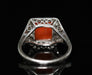 Bague 51 Bague ancienne Art Déco 1930 platine diamants corail 58 Facettes