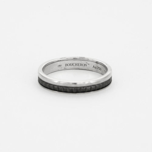 Bague 59 BOUCHERON - alliance homme pvd et or blanc 58 Facettes