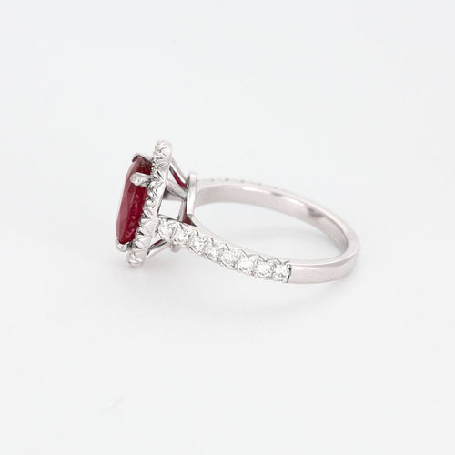 Bague rubis et diamants 58 Facettes