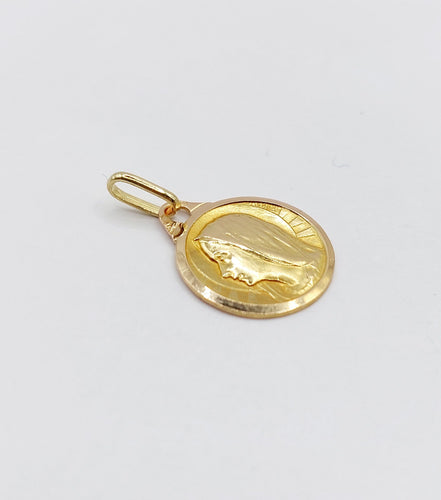 Pendentif Médaille religieuse vintage or jaune 58 Facettes A05841