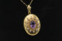 Pendentif Broche-pendentif en or jaune, améthyste, perles fines, fin XIXe siècle 58 Facettes 11245