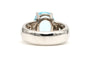 Bague 53 Bague contemporaine or blanc sertie d'une topaze et de diamants taille brillant (+-0.36ct) 58 Facettes 23010