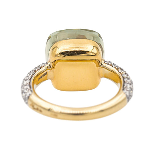 Bague 52 Pomellato Bague Nudo Or rose Prasiolite, Diamant 58 Facettes 4174060RV