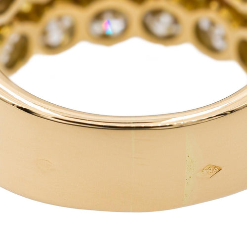 Koktejlový prsten ze žlutého zlata s diamantem 