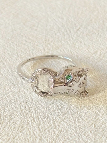 Bague 52 Bague Panthère en or blanc et diamants 58 Facettes WC-2025-2325