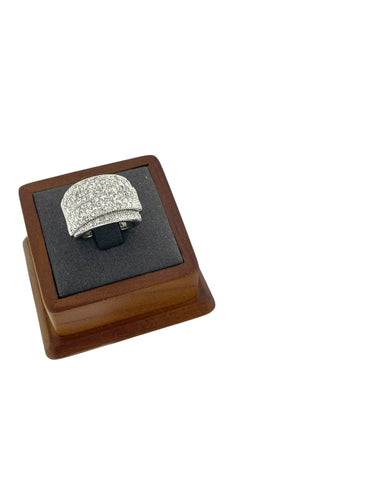 Bague 53.5 Bague or blanc certifiée HRD avec diamants 58 Facettes