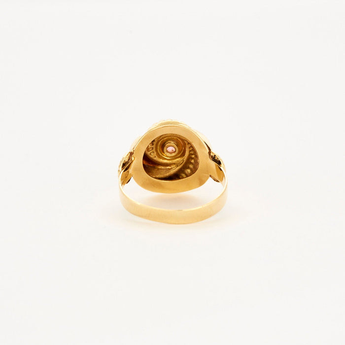 Gold and tourmaline Flower ring