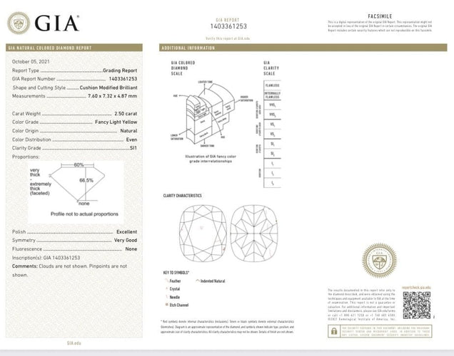 Bague 53 Bague en platine et or jaune 18 carats diamant jaune 2,50 carats 58 Facettes