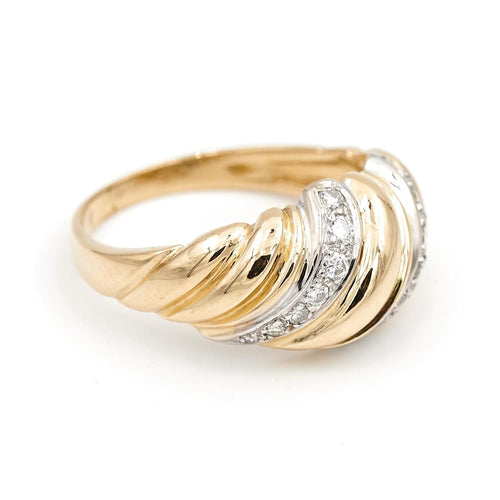 54 Bague Or jaune, Or blanc Diamant 58 Facettes 1692969CN