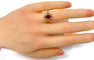Bague 55 Bague or jaune rubis et diamants 58 Facettes AB335