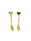 Boucles d'oreilles Paire de boucle d'oreille pendants feuilles en or 58 Facettes 3483
