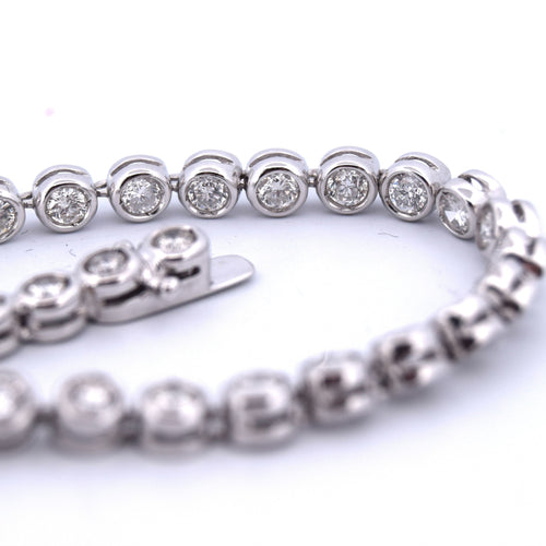 Bracelet Bracelet « TENNIS » - Or blanc 18 carats 58 Facettes