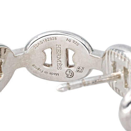 Boucles d'oreilles Hermès  Boucles d'oreilles Mono-boucle Chaîne d'ancre Argent 58 Facettes 4540660RV