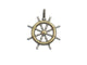 Pendentif rare vintage pendentif HERMES barre a roue en argent 800 & or jaune 18k 24.8 gr 58 Facettes 268491