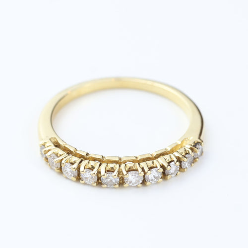 Bague Bague en or jaune 18 carats sertie de diamants taille brillant 58 Facettes 130002