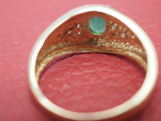 Bague 49 Bague jonc or 750 emeraude 58 Facettes