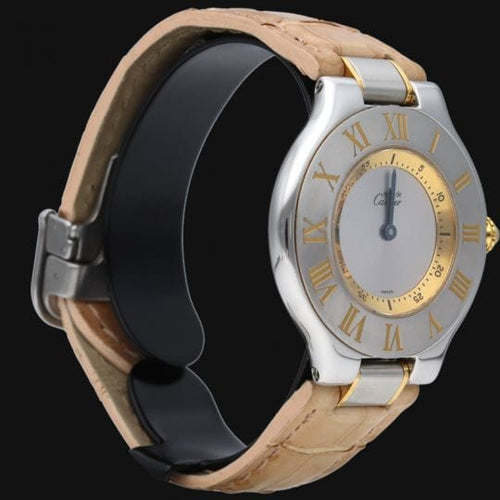 Montre Cartier Montre Must 21 Or Jaune 18K / Acier 58 Facettes MT40156