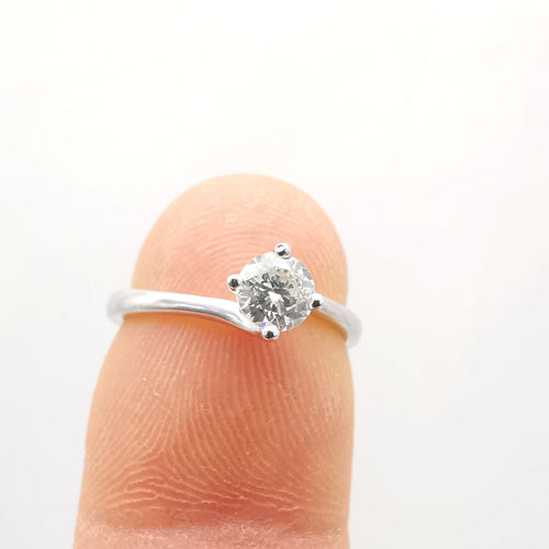 Bague 53 Solitaire Or et Diamant 58 Facettes