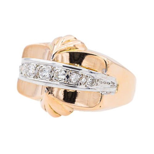 Bague 55 Bague  Tank Or rose, Or blanc Diamant 58 Facettes 3249825CN