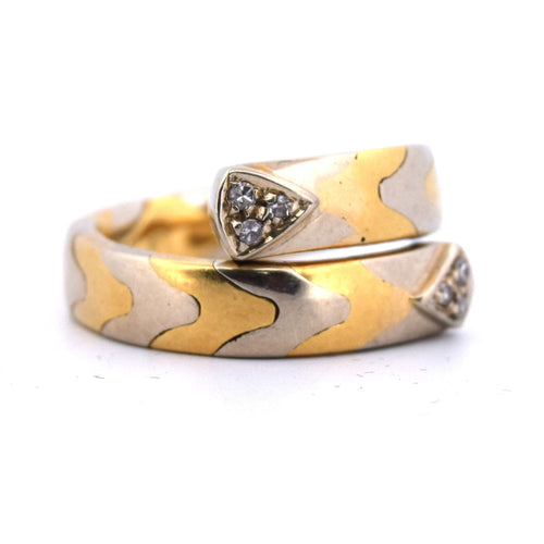 Bague 51 Bague vintage en or jaune et diamants des années 80 58 Facettes