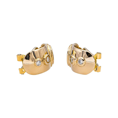 Boucles d'oreilles Boucles d'oreilles Dormeuses Or jaune Saphir, Diamant 58 Facettes 4242563CN