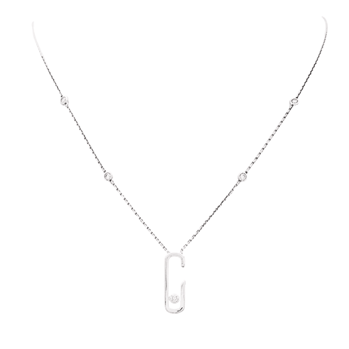 Collier Collier Messika, "Move", or blanc et diamants. 58 Facettes 35192