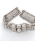 Bracelet Bracelet en platine serti de diamants taille brillant et baguette 58 Facettes