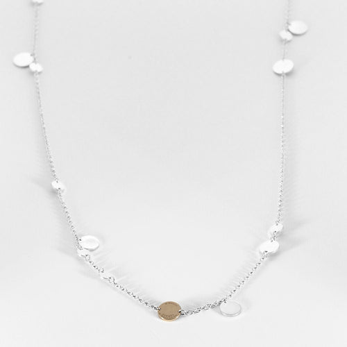 Collier HERMES - Ex-Libris - Sautoir en Argent et or rose 58 Facettes 58FC20