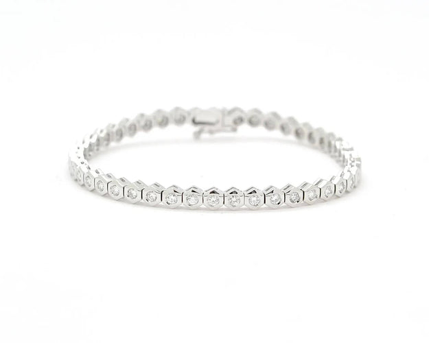 Bracelet Bracelet de tennis en or blanc 2,30 ct 58 Facettes 13060