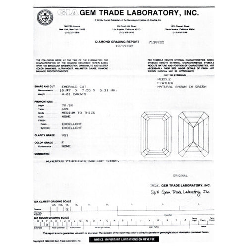Bague 55 Bague solitaire Van Cleef & Arpels, diamant taille émeraude 4,01 cts. 58 Facettes 34698