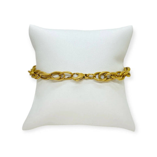 Bracelet Bracelet or jaune double maille forçat 58 Facettes 330082943