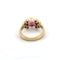 Bague 53 Bague en or jaune 18 carats avec rubis et diamants 58 Facettes