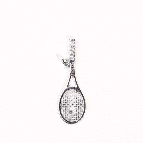 Pendentif Pendentif raquette de tennis diamant or blanc 58 Facettes