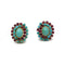 Boucles d'oreilles Boucles d'oreilles, années 50, or jaune 750, rubis et turquoises 58 Facettes 1286
