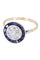 Bague 56 BAGUE ART DÉCO SAPHIRS BLEUS ET BLANCS 58 Facettes 087311